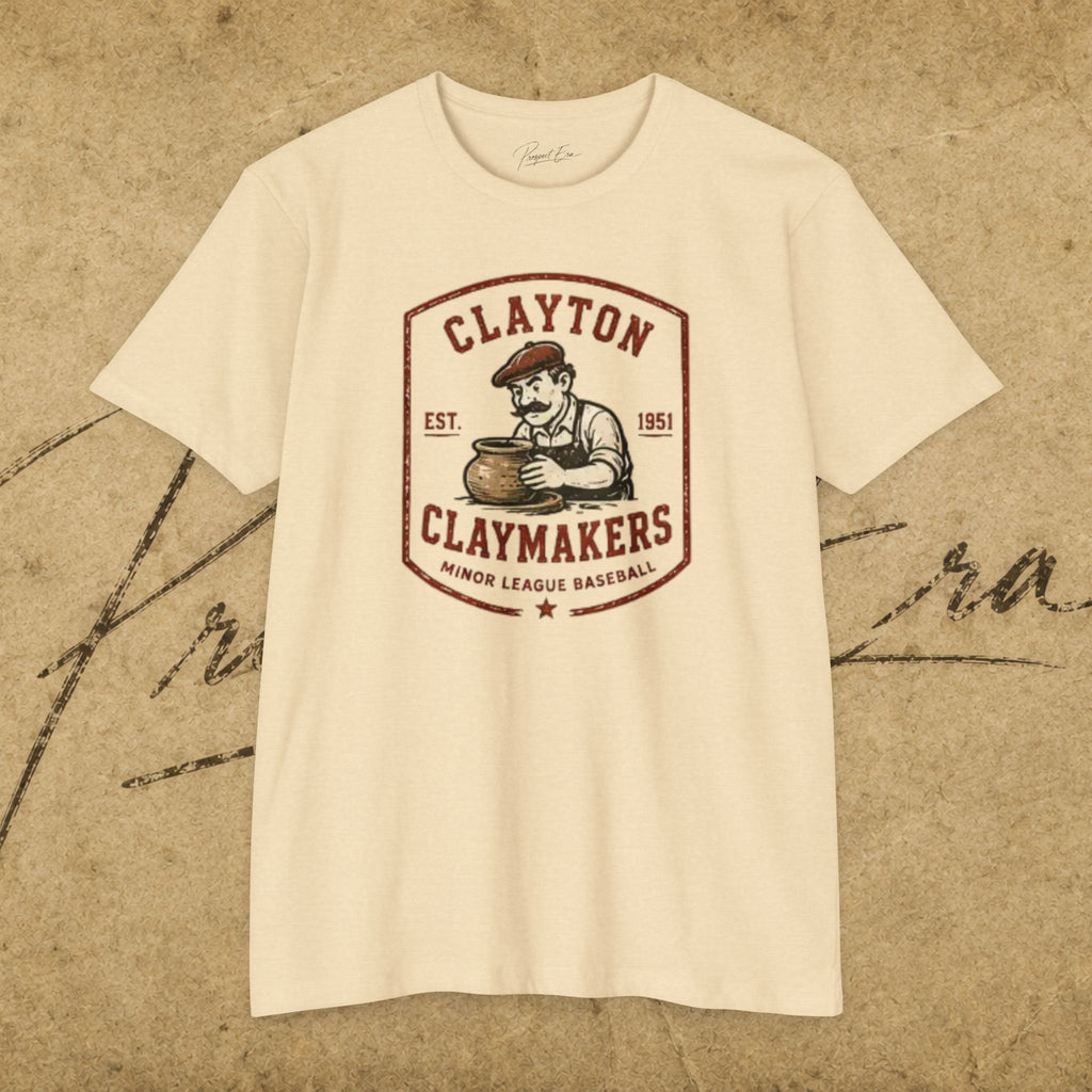 Clayton Claymakers Vintage Baseball T-Shirt