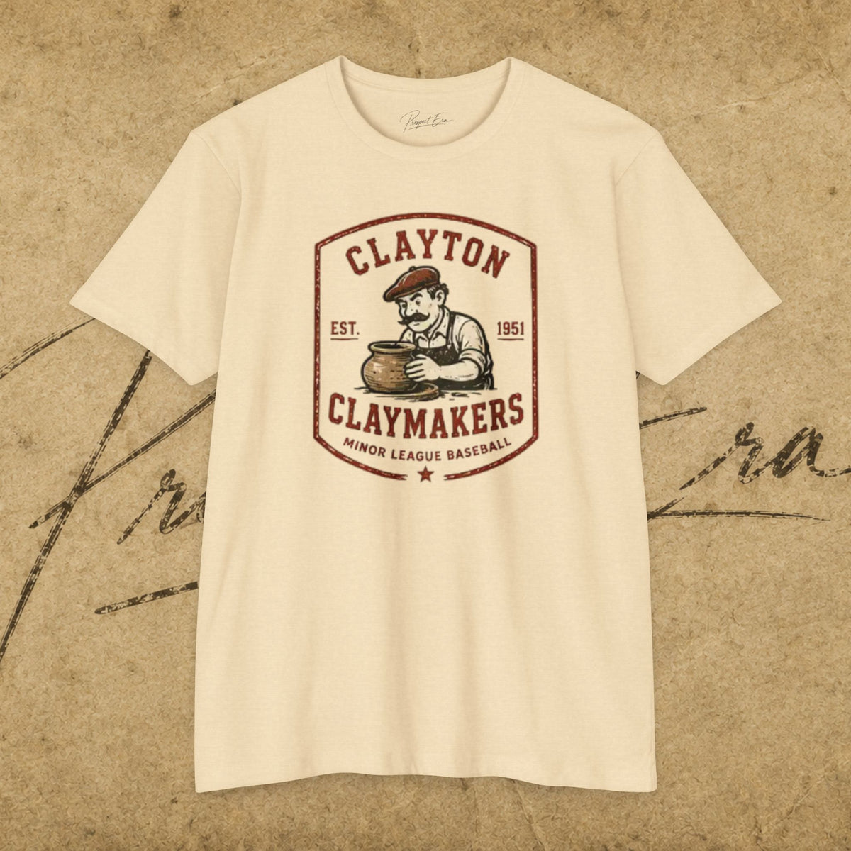 Clayton Claymakers Vintage Baseball T-Shirt
