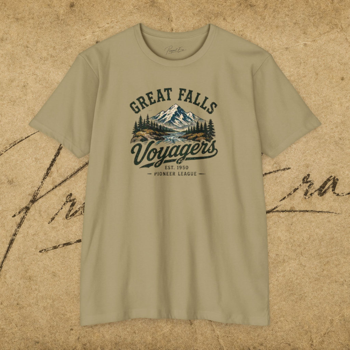 Great Falls Voyagers Mountain T-Shirt — Vintage Outdoor Adventure Tee