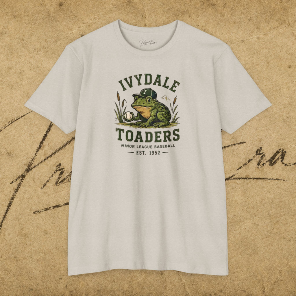 Ivydale Toaders Baseball T-Shirt — Vintage Frog Logo Tee